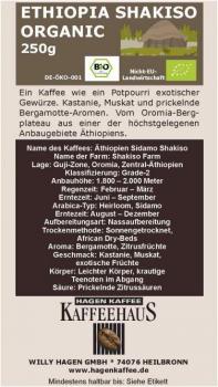 Hagenkaffee Ethiopia Sidamo `Shakiso` Organic